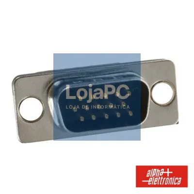 FICHA D-SUB 15P MACHO ALTA DENSIDADE P/ SOLDAR