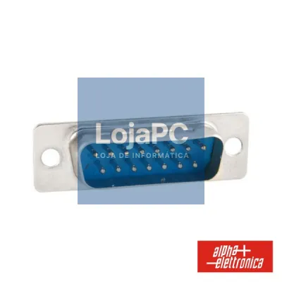 FICHA D-SUB 15P MACHO P/ SOLDAR