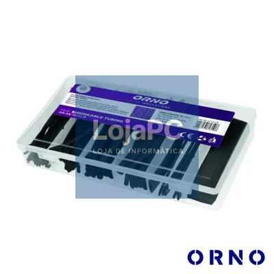 Conjunto de Tubos Manga Termoretráctil Preto 100pcs ORNO