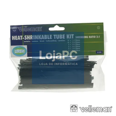 KIT MANGA TERMORETRÁCTIL PRETO 40X VELLEMAN