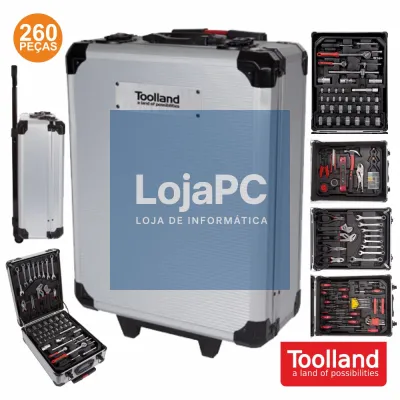 MALA FERRAMENTAS PROFISSIONAL 260 PEÇAS TOOLLAND