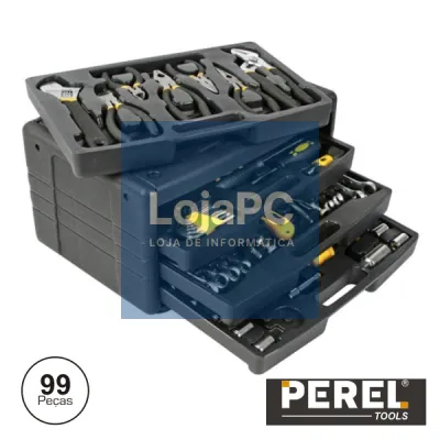 MALA FERRAMENTAS PROFISSIONAL 99 PEÇAS PEREL