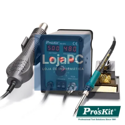 Estação de Soldar SMD Ar Quente 2 Em 1 700W PROSKIT