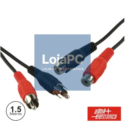 CABO 2-RCA MACHO / 2-RCA FÊMEA 1.5M
