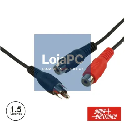 CABO RCA MACHO / 2RCA FÊMEA 1.5M