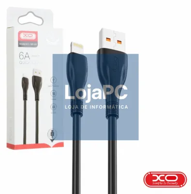 Cabo USB-A Macho / Lightning Macho 1m Preto XO