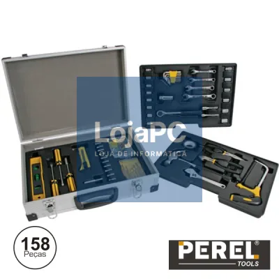 MALA FERRAMENTAS PROFISSIONAL 158 PEÇAS PEREL