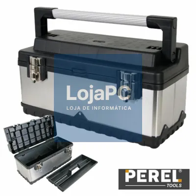 CAIXA FERRAMENTAS AÇO INOXIDÁVEL 505x235x225MM PEREL
