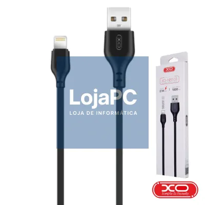 Cabo USB-A 2.0 Macho / Lightning 8P 2.1A 1M Preto XO
