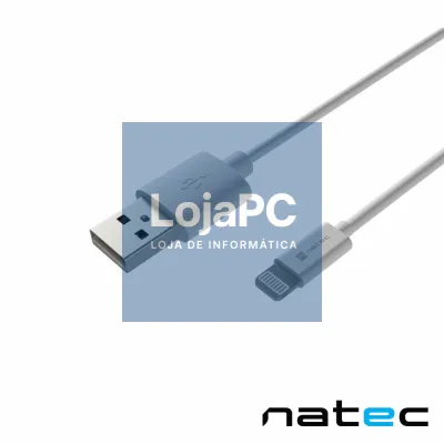 Cabo USB-A 2.0 Macho/ LIGHTNING 5/6 Branco PRATI Natec
