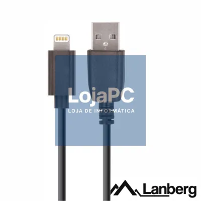 Cabo USB-A 2.0 Macho / Lightning 8P Macho 1.8m Preto LANBERG