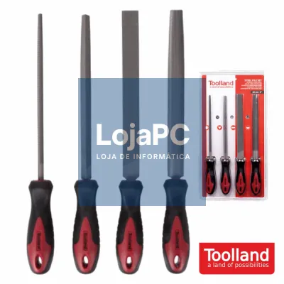 CONJUNTO DE 4 LIMAS 20CM/8" TOOLLAND