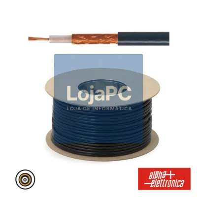 CABO ELETRONICA 1 CONDUTOR + MALHA 1x0.56 °8mm PRETO