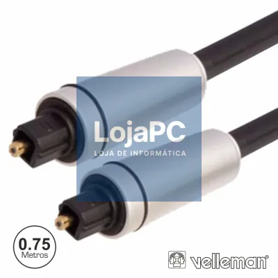CABO FIBRA ÓPTICA TOSLINK-TOSLINK M/ M 0.75M VELLEMAN