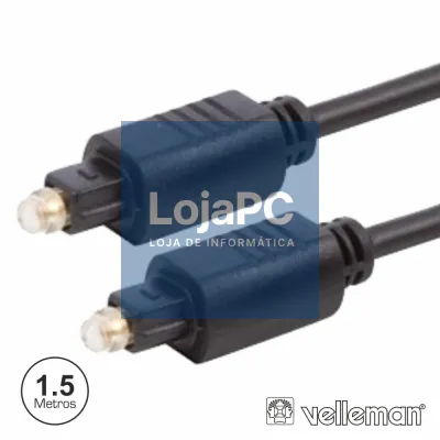 CABO FIBRA ÓPTICA TOSLINK-TOSLINK M/ M 1.5M VELLEMAN