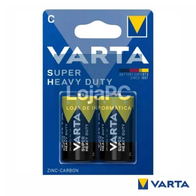 Pilha Zinco-Carvão Superlife R14/C 1.5V 2x Blister VARTA