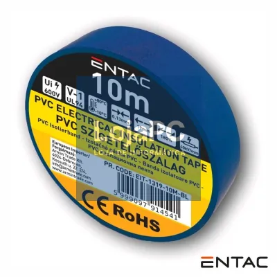 Fita Isoladora PVC 19mm x 10m Azul ENTAC