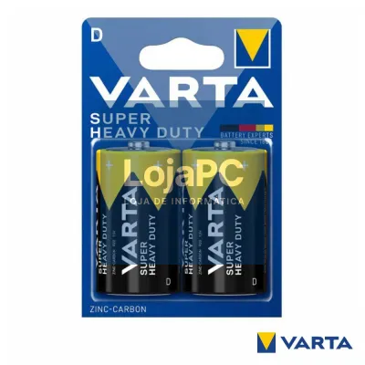 Pilha Zinco-Carvão R20/D 1.5V 2x Blister VARTA
