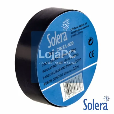 Fita Isoladora Preta 19mm 20m SOLERA