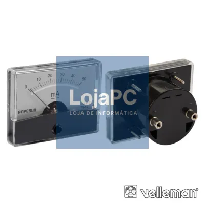AMPERÍMETRO DE PAINEL 50mA DC / 60 x 47mm VELLEMAN