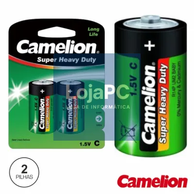 PILHA ZINCO-CARVÃO LR14/C 1.5V 2X BLISTER CAMELION