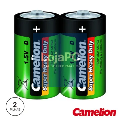 PILHA ZINCO-CARVÃO LR20/D 1.5V 2X CAMELION