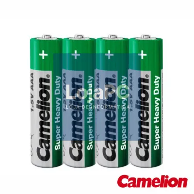 Pilha Zinco-Carvão LR03/AAA 1.5V 4x CAMELION