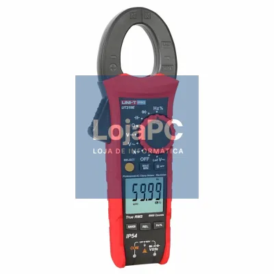 Pinça Amperimétrica Digital 600A 600V 60MOhm TrueRMS UNI-T