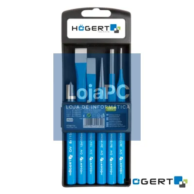 Conjunto de 6 Punções/Cinzéis HOGERT