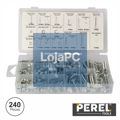 CONJUNTO DE PORCAS ANILHAS E PARAFUSOS 240X PEREL