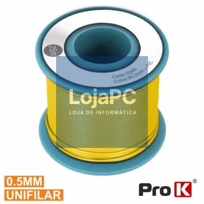 CABO UNIFILAR AMARELO 0.5MM ROLO 25M PROK