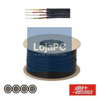 CABO ELETRONICA 4 CONDUTORES + 4 MALHAS 4x0.14 Dim 3x13