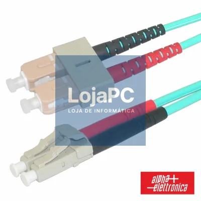 CABO FIBRA ÓPTICA MULTIMODO OM3 3MM SC/UPC-LC/UPC 1M ALPHA