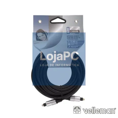 Cabo Fibra Óptica Toslink-Toslink 5M - VELLEMAN