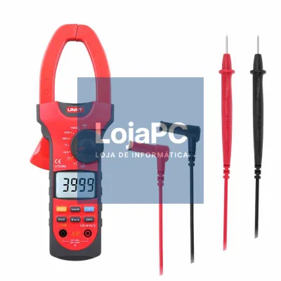 Pinça Amperimétrica Digital 1000A 600V 66MOhm Cap. UNI-T