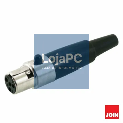 Ficha XLR Mini 3p Fêmea C/ Bloqueio JOIN