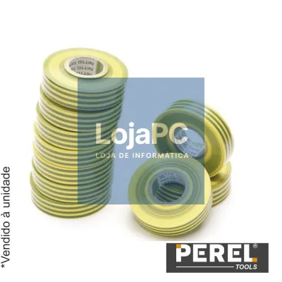 Fita Isoladora Verde/Amarela - 19 mm X 20M PEREL