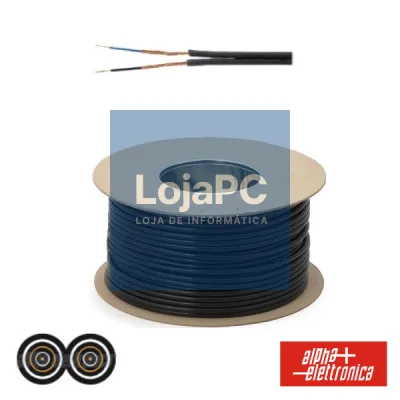 CABO ELETRONICA 2 CONDUTORES + 2 MALHAS 2x0.14 Dim 3x6.3 PRE