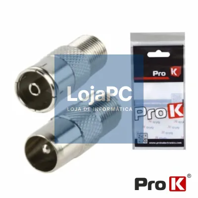 Conjunto 2 Fichas Coaxiais/F Macho/Fêmea PROK