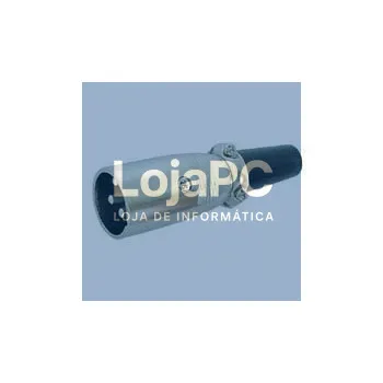 FICHA XLR 3P MACHO NIQUELADO CURTO