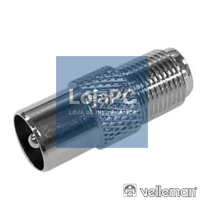 FICHA ADAPTADORA F FÊMEA / COAXIAL MACHO 9.5MM VELLEMAN