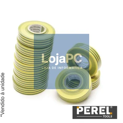 Fita Isoladora Verde/Amarela - 19 mm X 20M PEREL