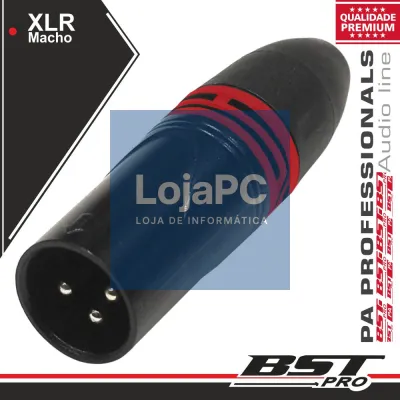 FICHA XLR 3P MACHO NIQUELADO BSTPRO