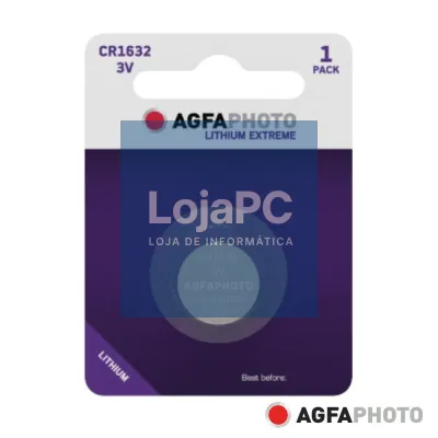 Pilha Lithium Botão CR1632 3V 1x Blister AGFAPHOTO
