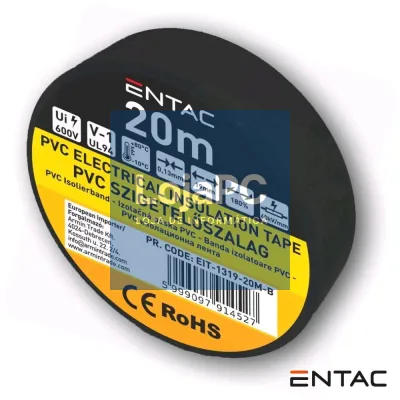Fita Isoladora Preto 20M ENTAC
