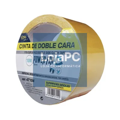 Fita Adesiva Dupla Face Textil 50mm 10m