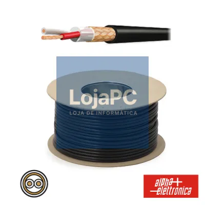 CABO ELETRONICA 2 CONDUTORES + MALHA 2x0.22 °4.2 PRETO
