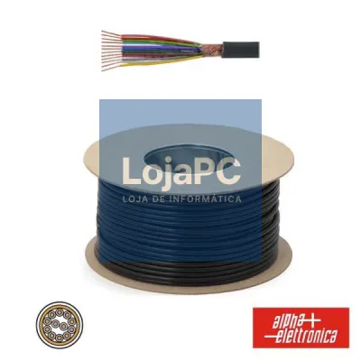 CABO ELETRONICA 12 CONDUTORES + MALHA 12x0.22 °7.6  PRETO
