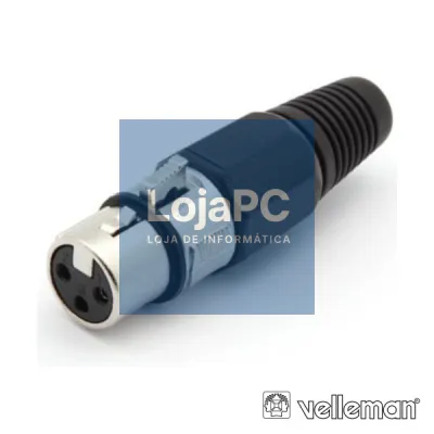 FICHA XLR 3P FÊMEA NIQUELADO C/ GUARDA CABO VELLEMAN