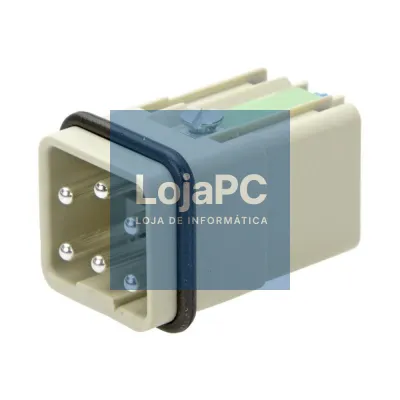 Ficha HDC Macho 6 Pinos 5+PE (Tamanho 3A) HARTING